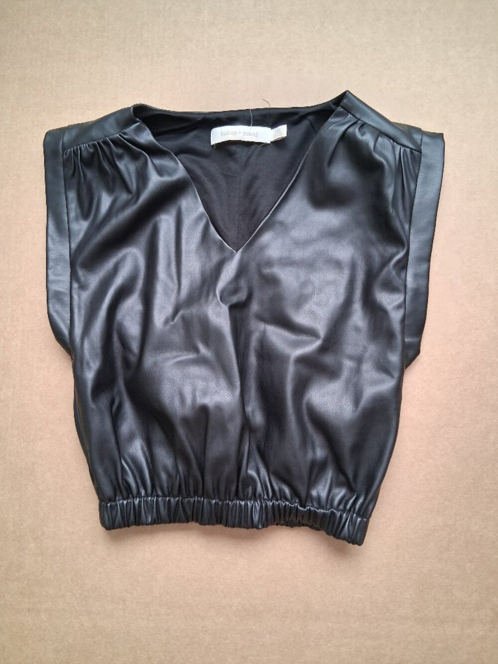 Women's Faux Leather Top